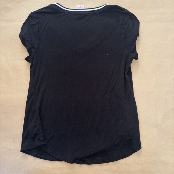 Women’s Black Tee Shirt Size Medium With White Trim - Picture 7 of 7